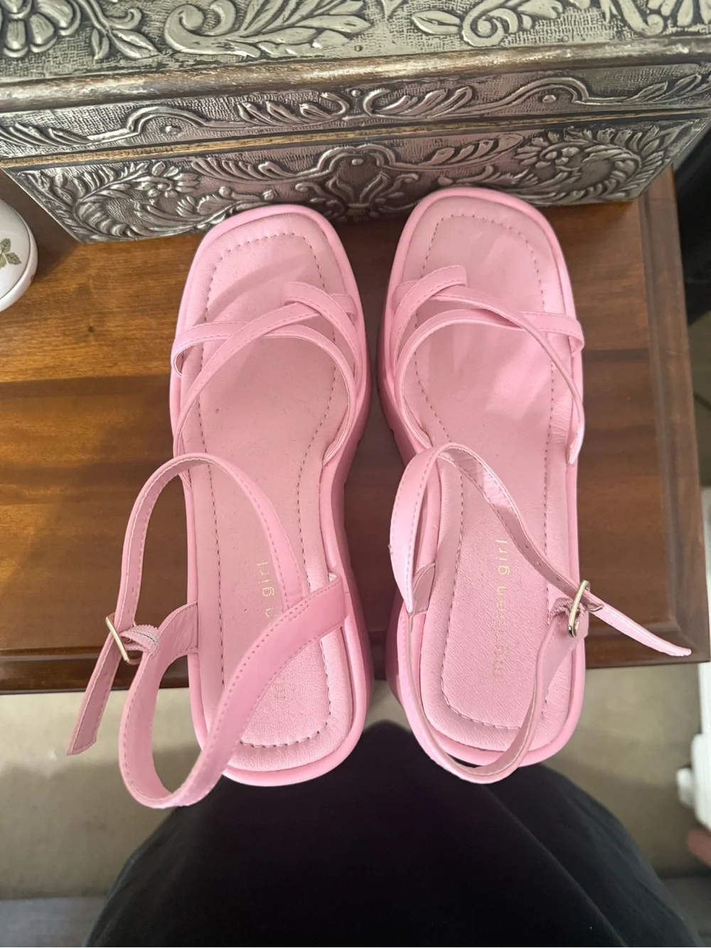 Madden Girl Pink Platform Wedge Sandals